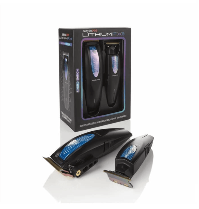 BabylissPro LithiumFX+ Limited Edition Iridescent Clipper and Trimmer Combo (FX73HOLPKRB)