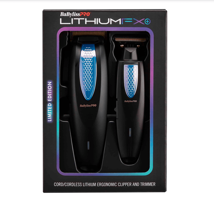 BabylissPro LithiumFX+ Limited Edition Iridescent Clipper and Trimmer Combo (FX73HOLPKRB)