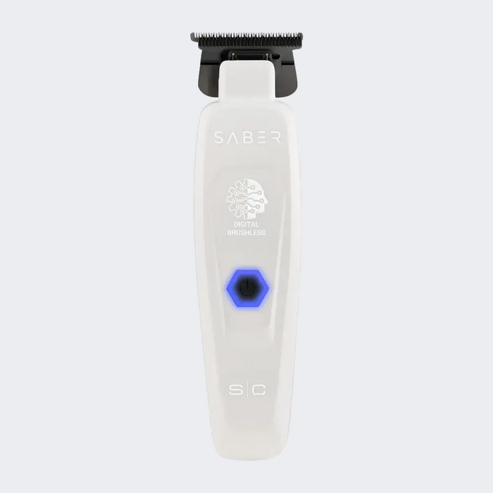 StyleCraft Saber II Cordless Digital Brushless Motor Trimmer – White (SC421W)