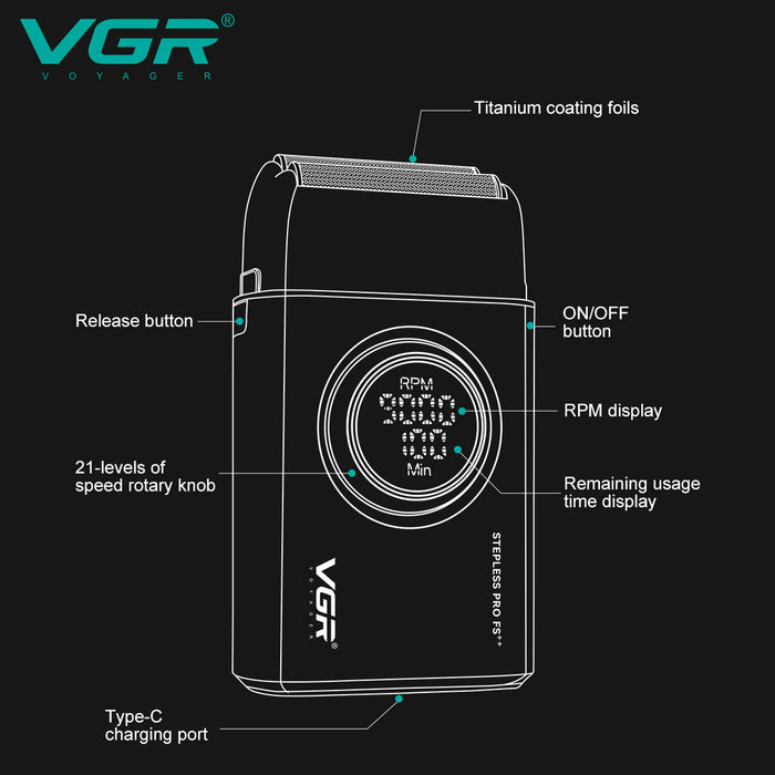 VGR V-377 Professional Electric Shaver