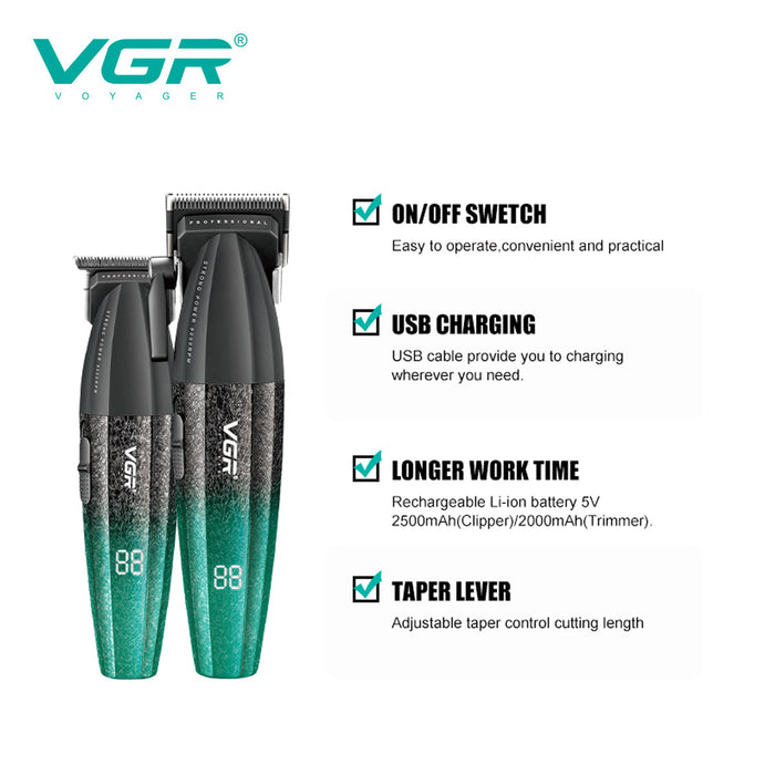 VGR V-640 S2 Professional Barber Combo 2-in-1
