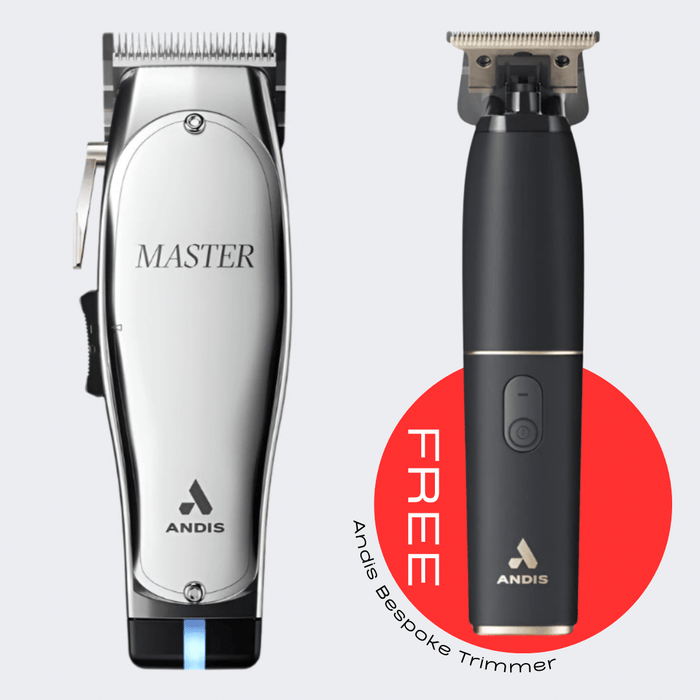Andis Master Cordless Lithium Ion Clipper with FREE Bespoke Trimmer - Certified Clippers