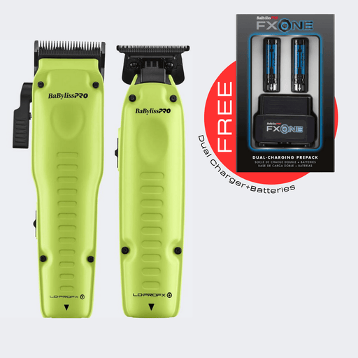 BaBylissPRO® FXONE™ Lo - ProFX Limited Edition Matte Clipper and Trimmer Combo with FREE FXONE Dual - Battery Charging Prepack - Certified Clippers