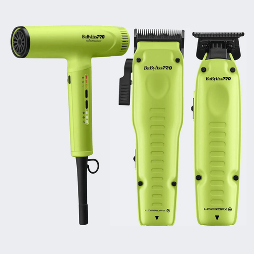BaBylissPRO® FXONE™ Lo - ProFX Limited Edition Neon Matte Clipper, Trimmer and Dryer COMBO - Certified Clippers