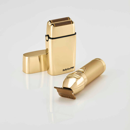 BabylissPro Limited Edition Gold Trimmer and Double Foil Shaver FXDUOFS2TG