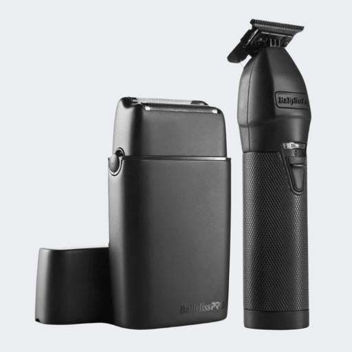 BabylissPro Limited Edition Matte Black Trimmer and Double Foil Shaver FXDUOFS2TMB - Certified Clippers