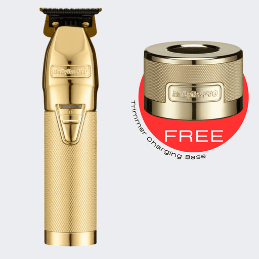 BaBylissPRO (New/Upgraded) GoldFX+ Outlining Cordless Trimmer (FX787NG) with FREE Charging Base - Certified Clippers