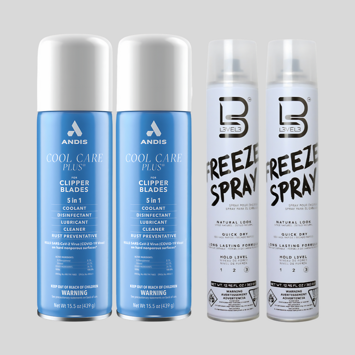 Barber Must Haves Subscription Box - Andis Cool Care Plus and L3VEL3 Freeze Spray