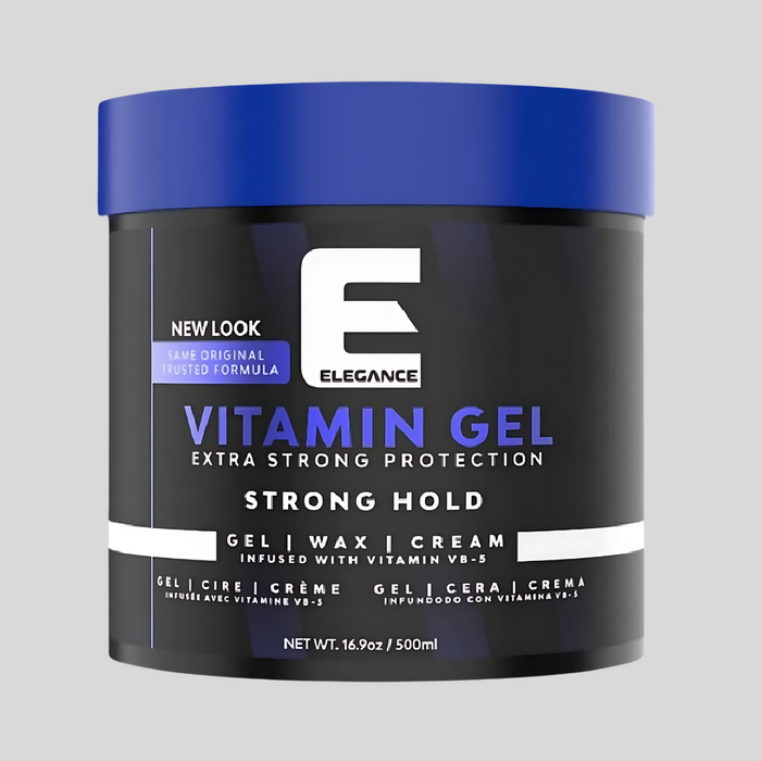 Elegance Pro-VB5 Hair Styling Gel Strong Hold (Vitamin) 16.9oz 500ml