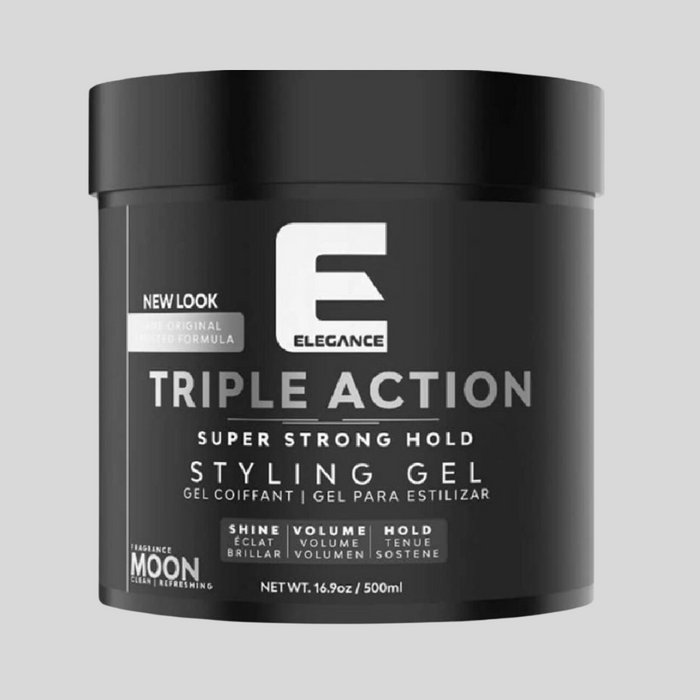Elegance Triple Action Hair Gel Moon (Strong Hold) 16.9oz 500ml