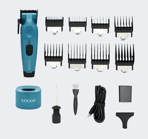 Cocco Pro Hyper Veloce Clipper Dark Teal with FREE Cordless Turbo Air Duster - Certified Clippers