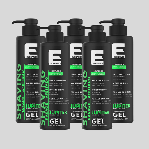 Elegance Shaving Gel 16.9oz 500ml - PACK OF 5 - Certified Clippers