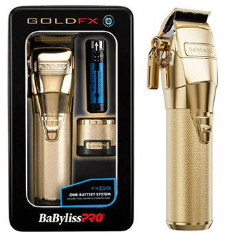 Babyliss Pro FXONE GOLDFX All-Metal Interchangeable-Battery Cordless Clipper (#FX899G)
