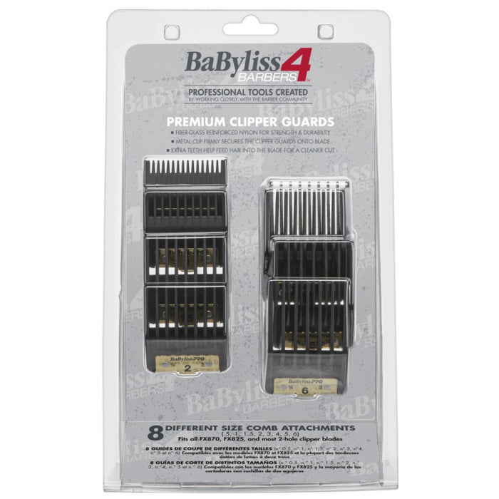 BaBylissPRO Premium 8-Piece Clipper Guard Comb Set (FXPCG)