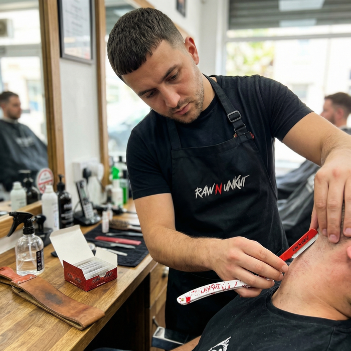 Raw N Unkut Precut Razor Blades for Professional Barber Use