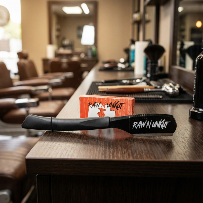 Raw N Unkut Razor Holder with 100-Blade Combo Pack