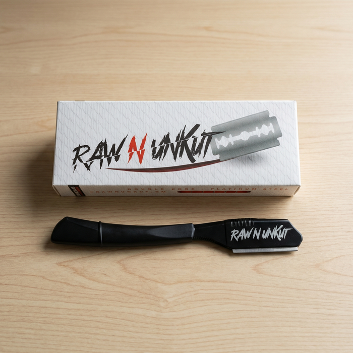 Raw N Unkut Razor Holder with 100-Blade Combo Pack
