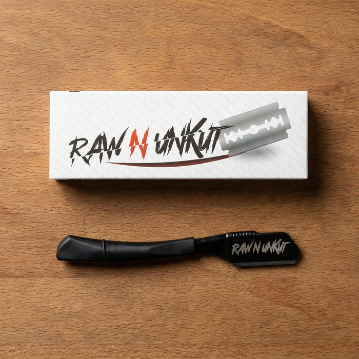 Raw N Unkut Razor Holder with 100-Blade Combo Pack