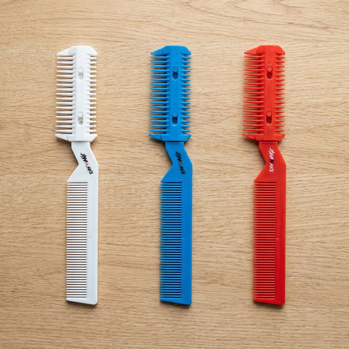 Raw N Unkut Professional Barber Comb Set Gripper Razor and Parting