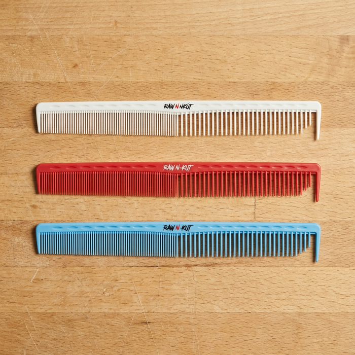 Raw N Unkut Professional Barber Comb Set Gripper Razor and Parting