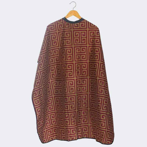 StyleTek Milan Barber Cape – Red/Gold