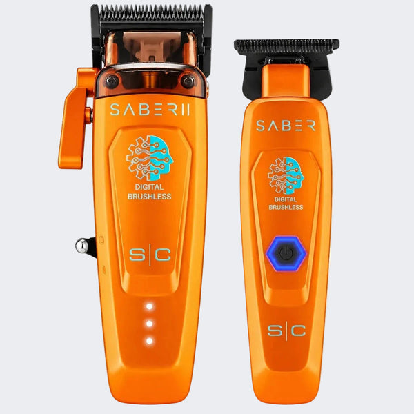 StyleCraft Saber Cordless Clipper & Trimmer Combo – Orange