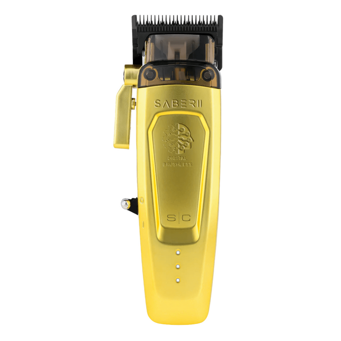 StyleCraft Saber 2.0 Cordless Modular Clipper Gold with FREE Barber Cape - Certified Clippers