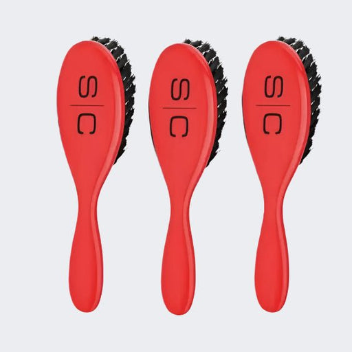 StyleCraft The Fresh Cut Barber Brush – Red (3 - Pack) - Certified Clippers