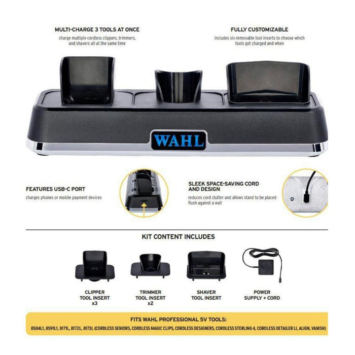 Wahl Power Station - Multi - Charge 3 Tools At Once - Certified Clippers