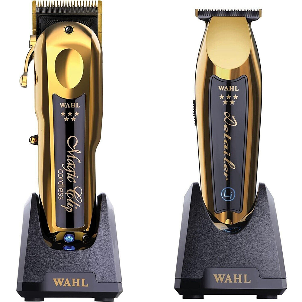 Wahl 5-Star Black/Gold Cordless Barber Combo – Cordless Magic Clip &  Cordless Detailer